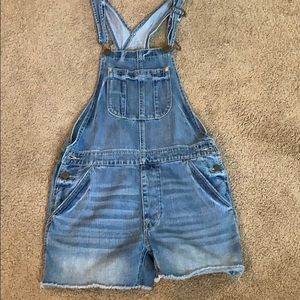 American Eagle denim overalls